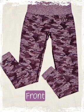 Gymshark Adapt Camo Seamless Leggings Winter Berry / Berry Red Size Small EUC